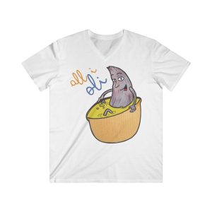 Camiseta ajustada de manga corta con cuello en V para hombre - All i Oli