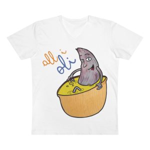 Camiseta con cuello en V Presenter para hombre - All i Oli