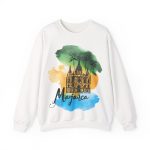 Sudadera unisex con cuello redondo Heavy Blend™ - Majorca ilustración acuarela catedral